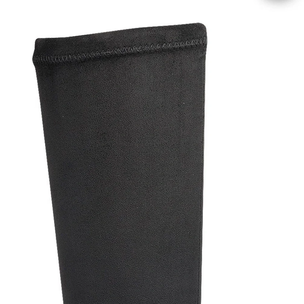 Black Over The Knee Boots Pointed Toe